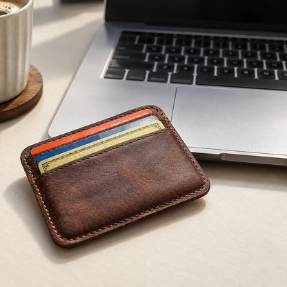 Vintage Leather Cardholder (Wholesale/OEM Manufacturer) - image 05