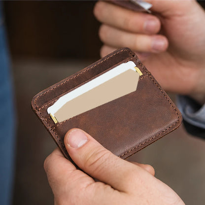 Vintage Leather Cardholder (Wholesale/OEM Manufacturer) - image 06
