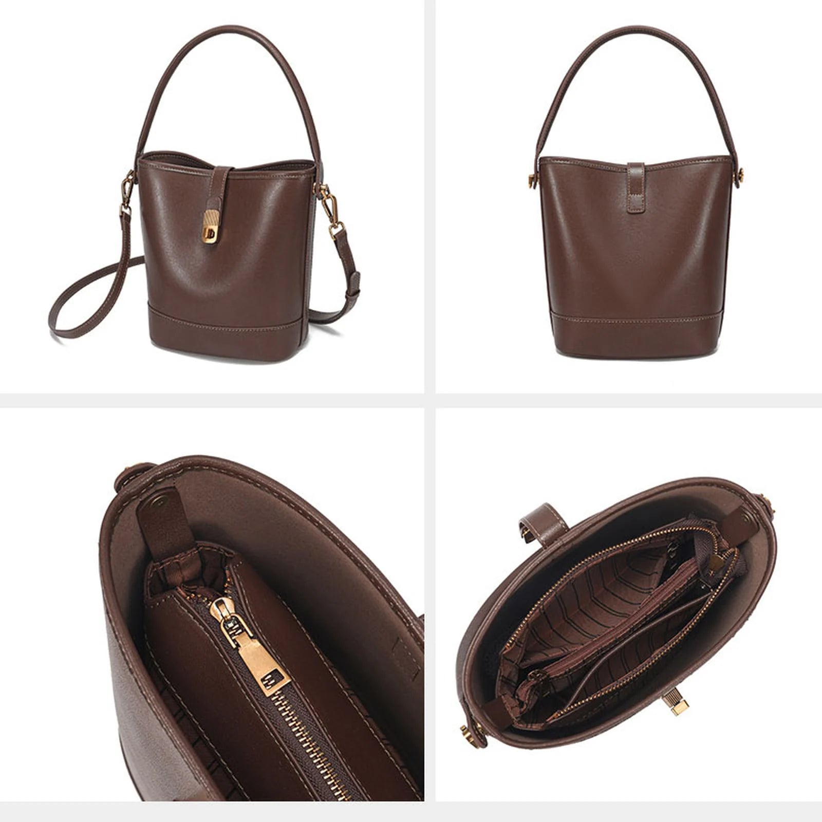 Lock Bucket Tote Handbag custom OEM reference 205 - color or styling view