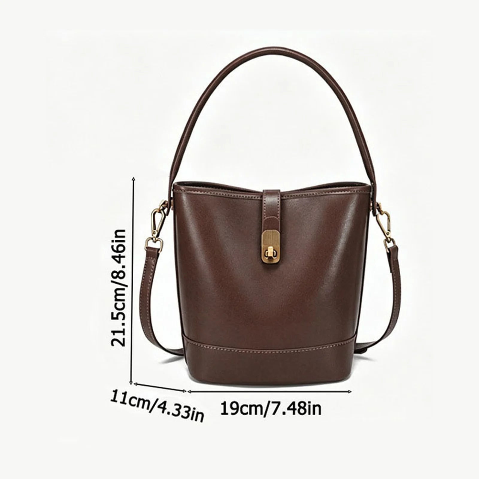 Lock Bucket Tote Handbag custom OEM reference 205 - detail view
