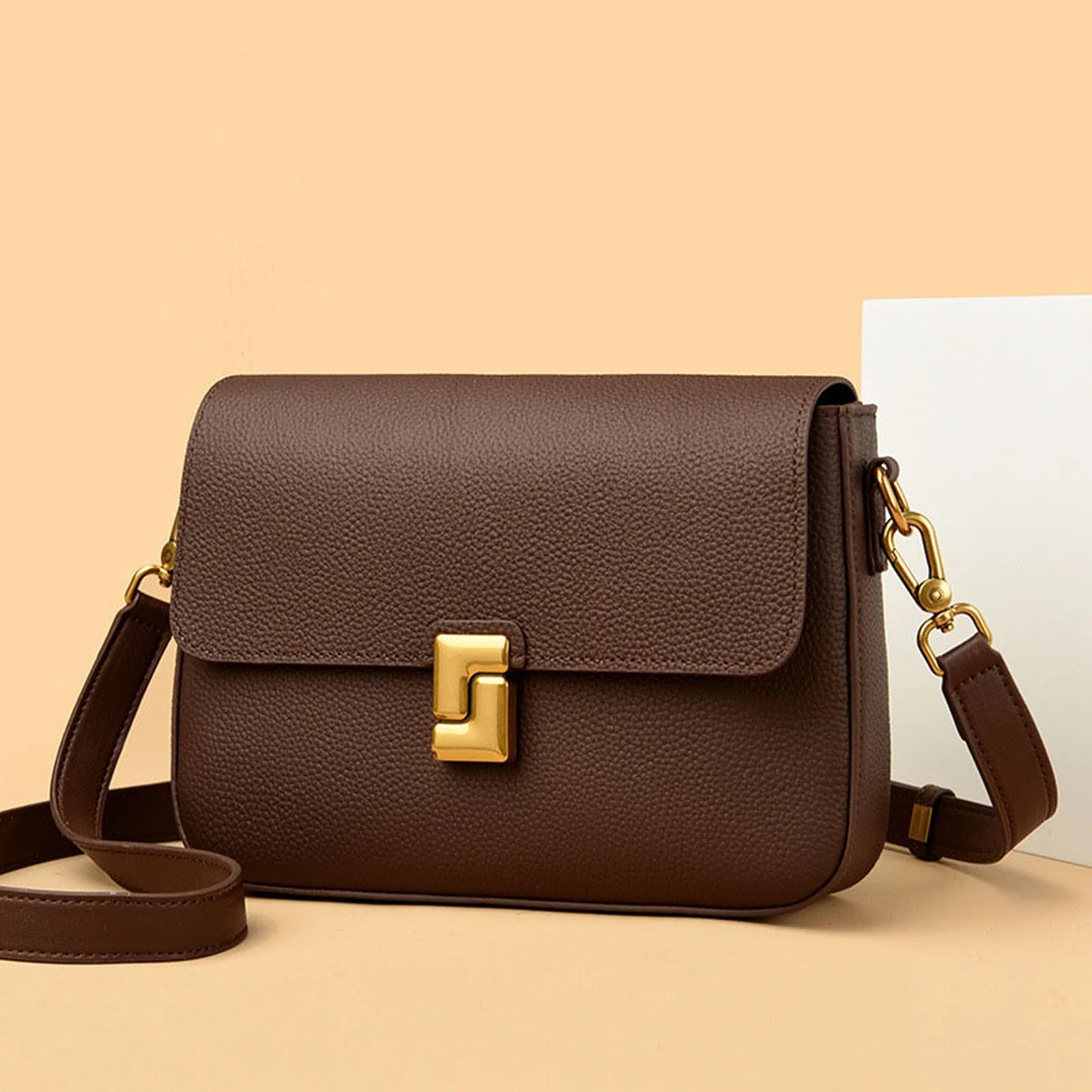 Lock Flap Satchel Bag custom OEM reference xxy99142 - side or carry view