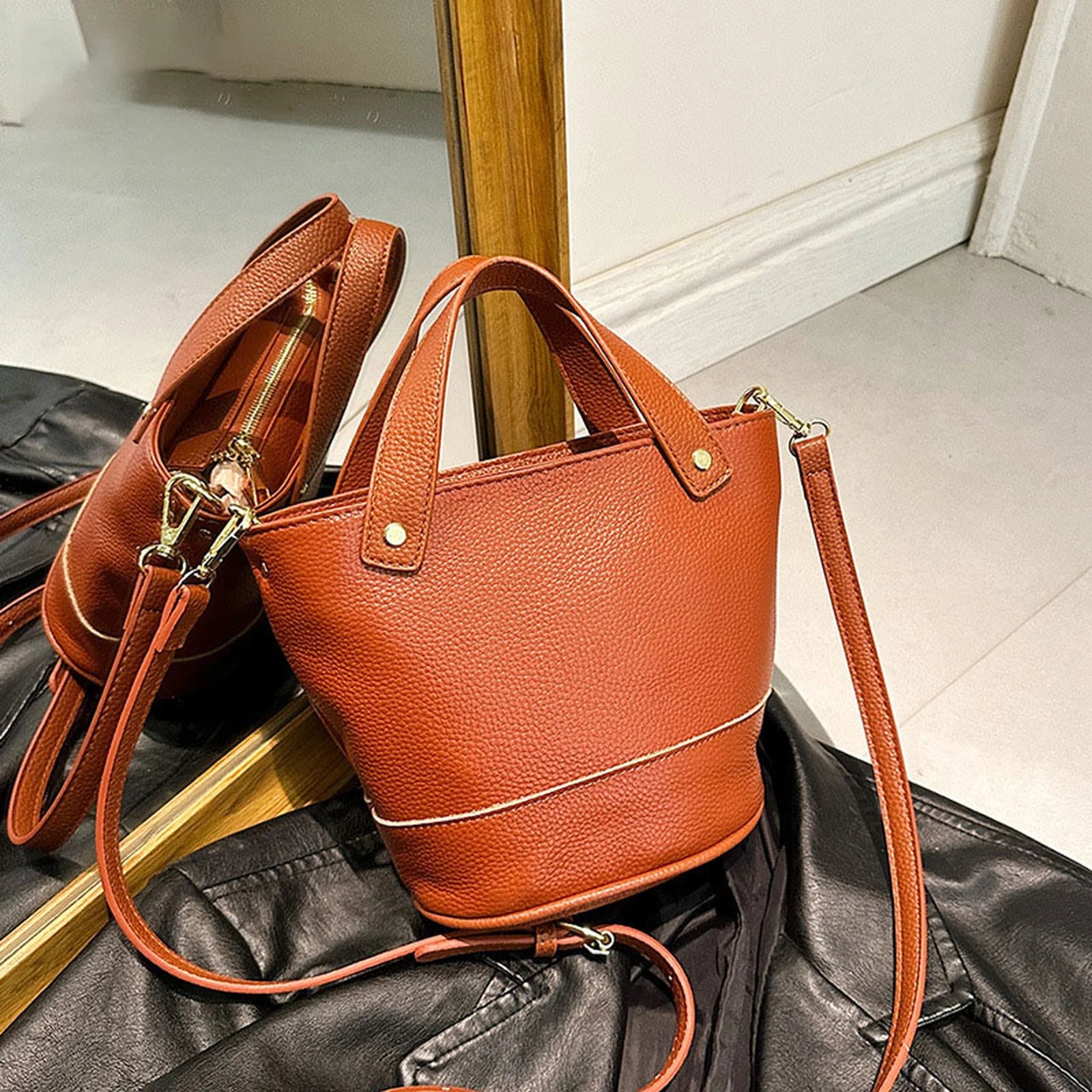 Mini Bucket Handbag custom OEM reference fsc 622 - front view