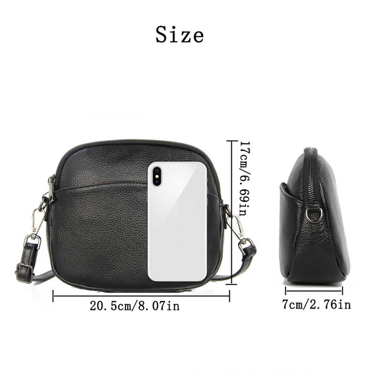 Mini Phone Crossbody Bag custom OEM reference 1052 - side or carry view