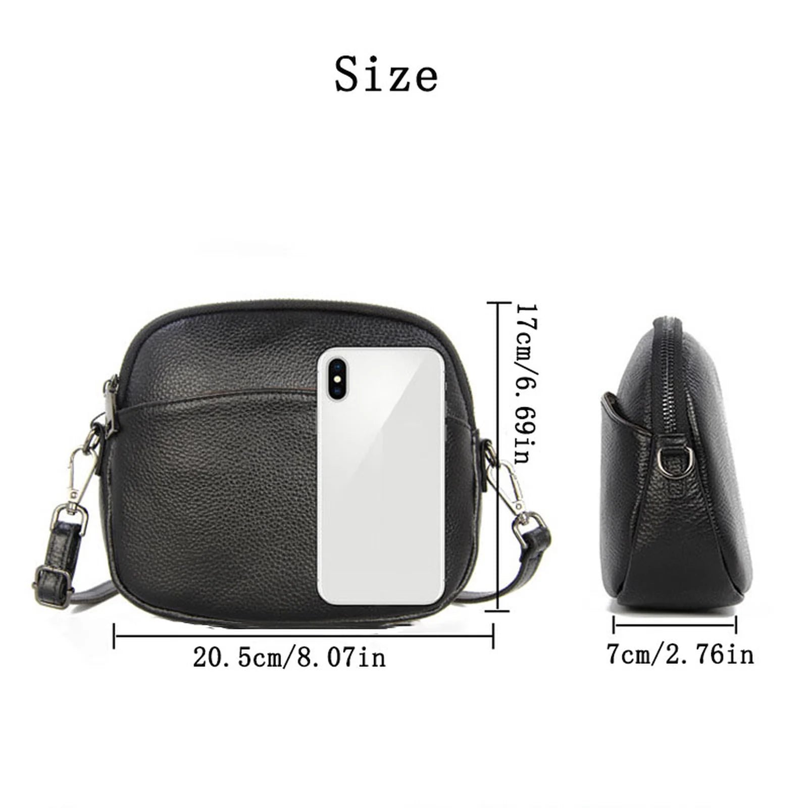 Mini Phone Crossbody Bag custom OEM reference 1052 - side or carry view