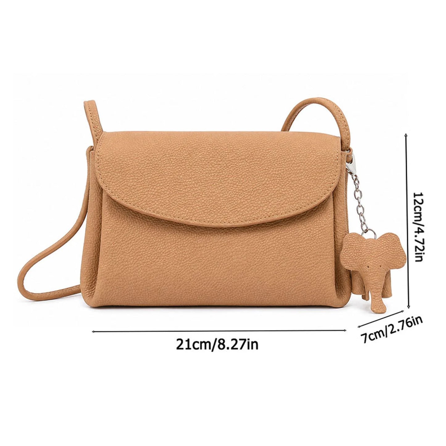 Minimal Flap Crossbody Bag custom OEM reference 7117 - detail view