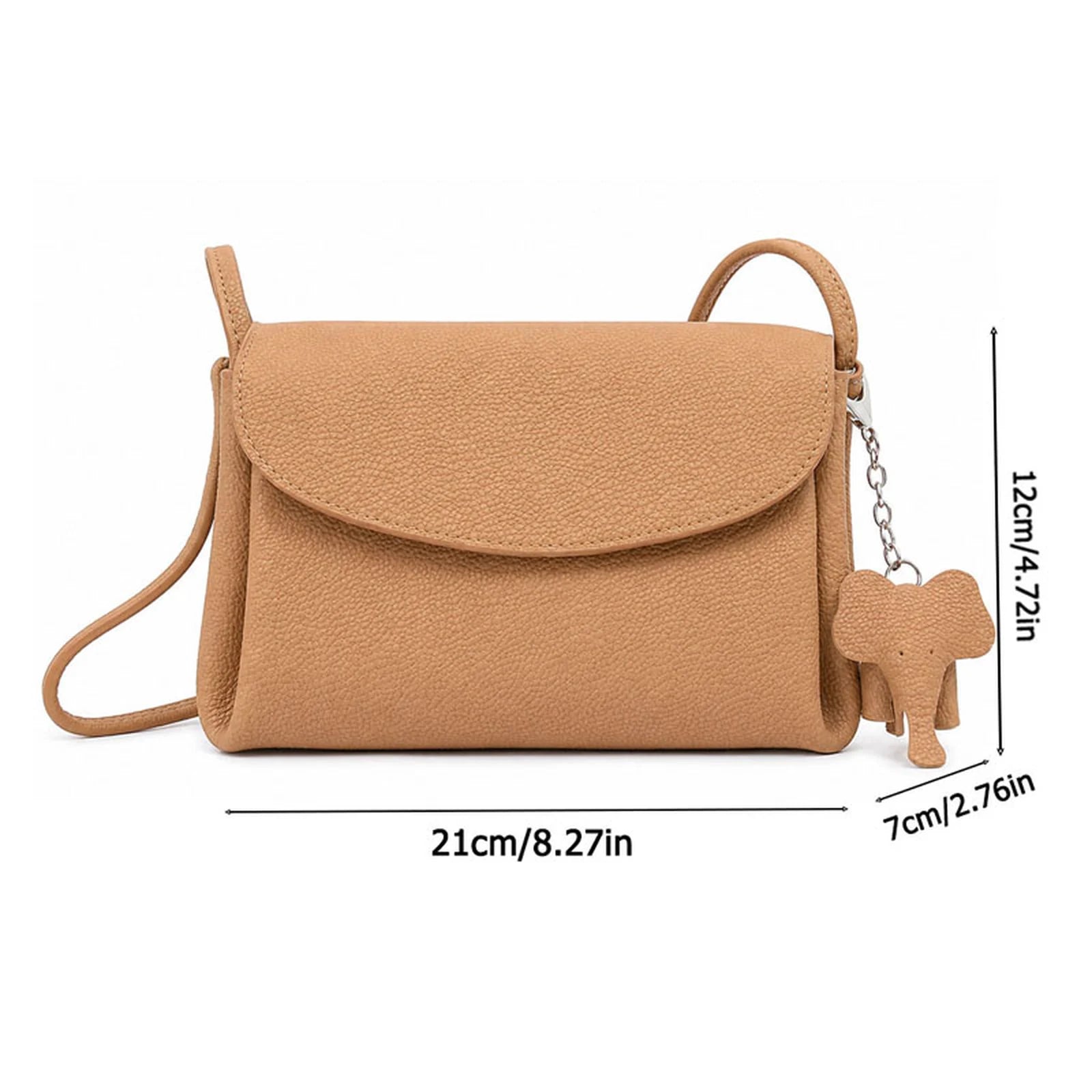 Minimal Flap Crossbody Bag custom OEM reference 7117 - detail view