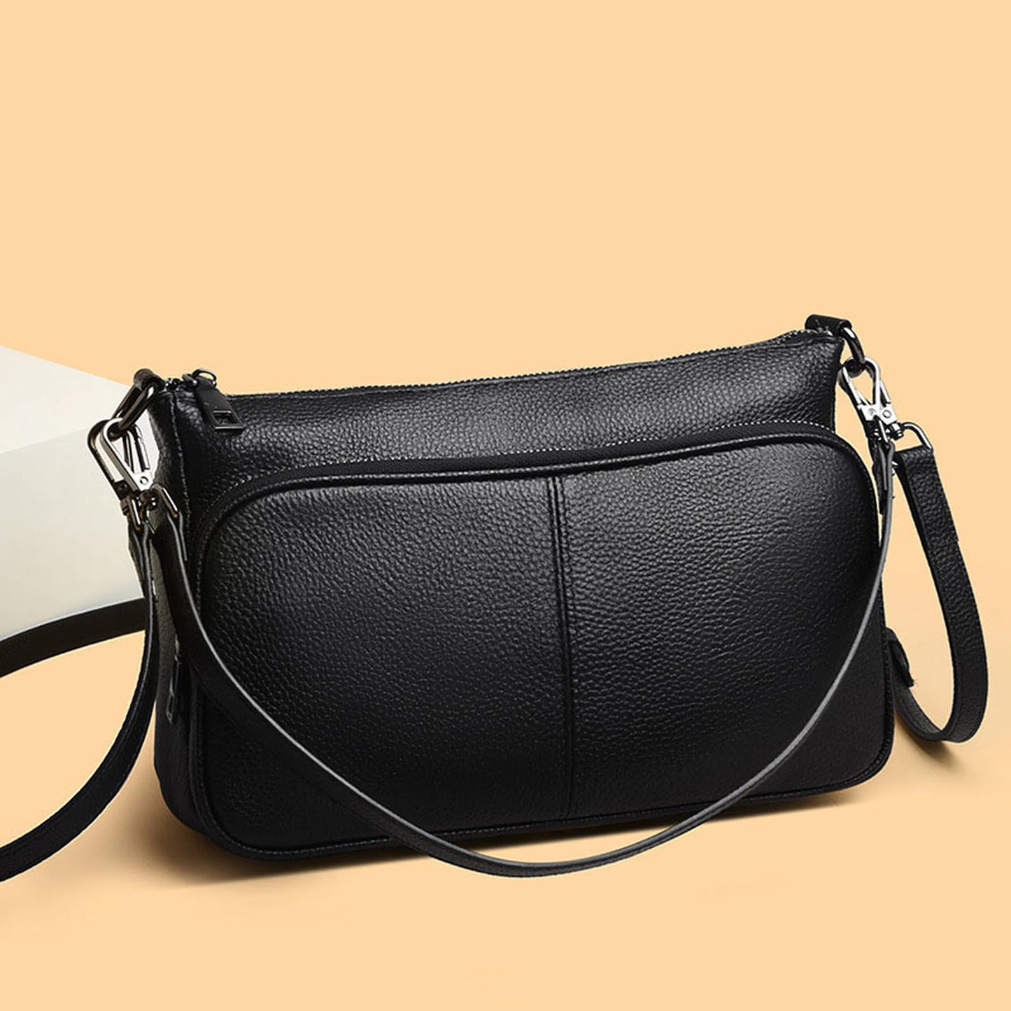 Multi-Compartment Baguette Crossbody Bag custom OEM reference 011553 - angled view