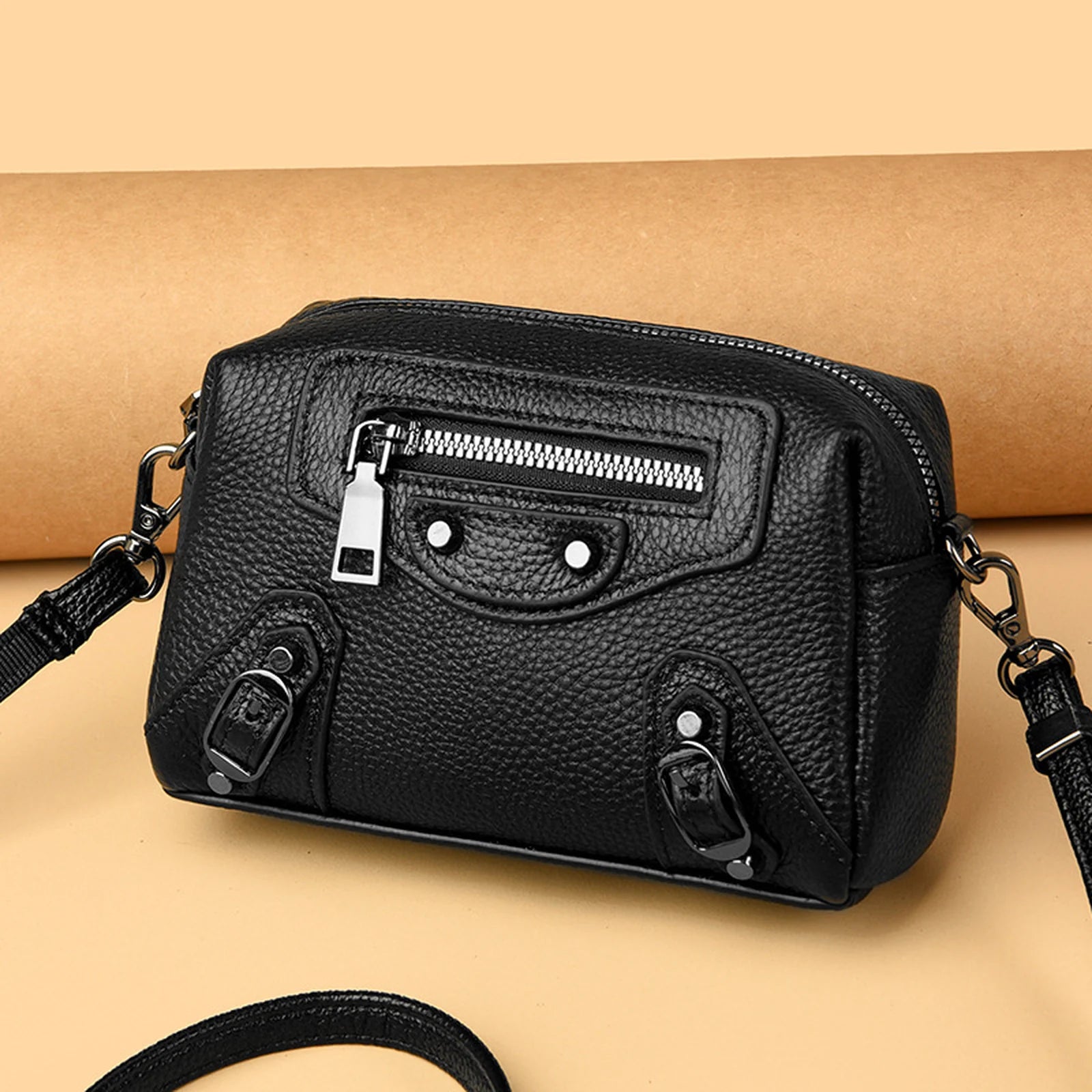 Multi-Pocket Biker Camera Bag custom OEM reference 60072 - front view