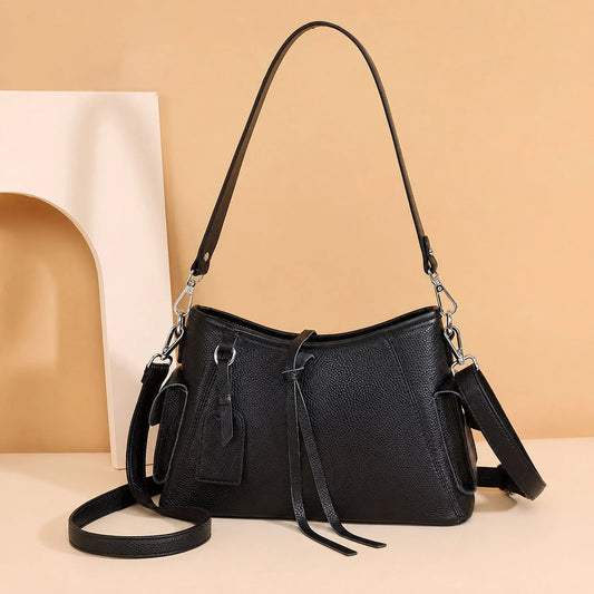 Multi-Pocket Hobo Shoulder Bag custom OEM reference QM&2208 - front view