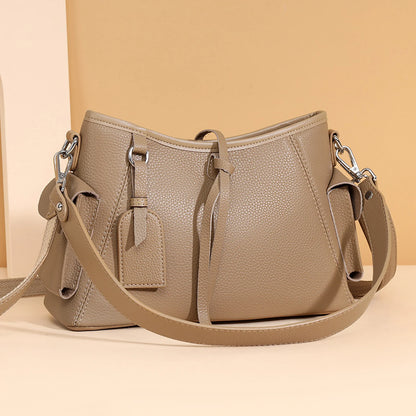 Multi-Pocket Hobo Shoulder Bag custom OEM reference QM&2208 - side or carry view