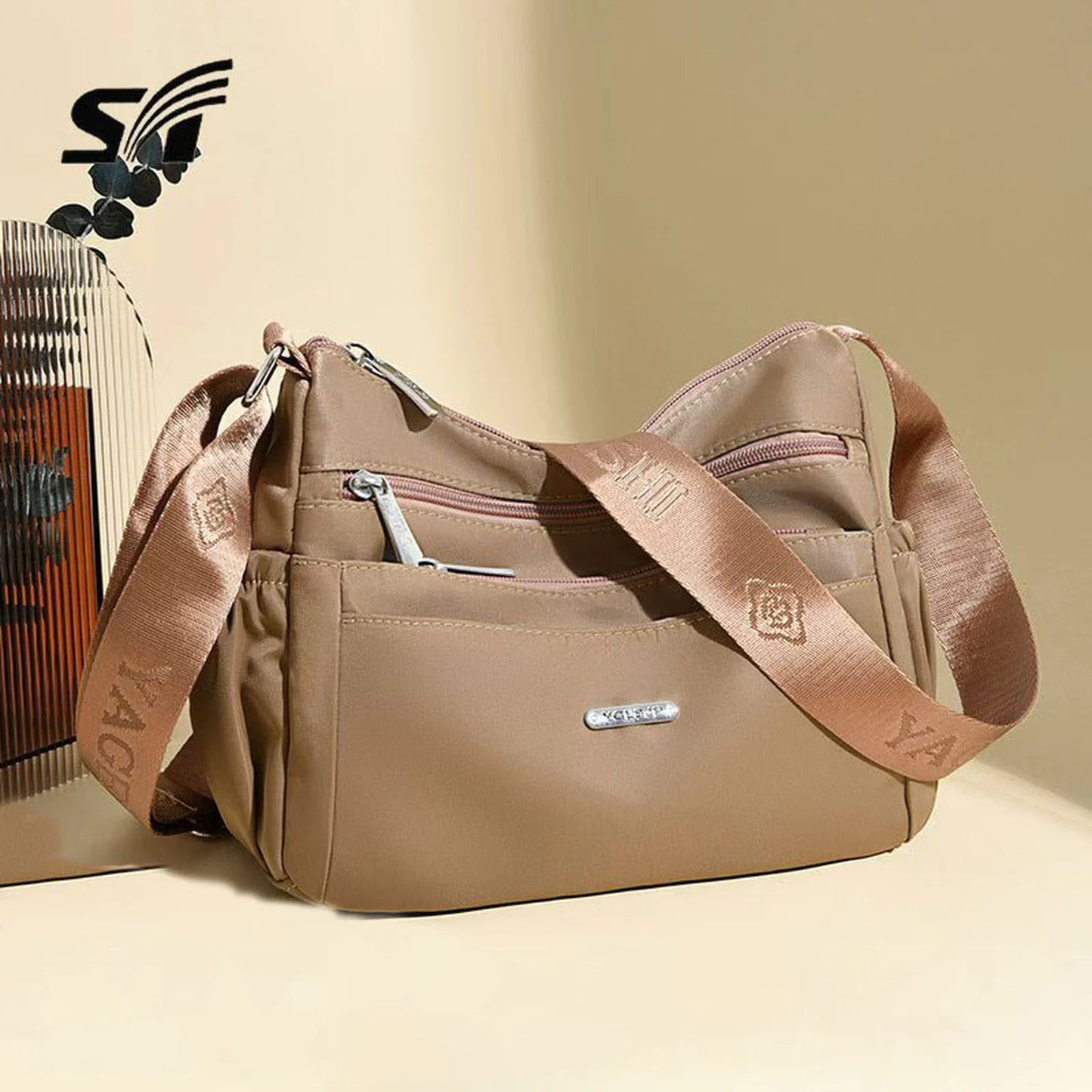 Multi-Pocket Travel Shoulder Bag custom OEM reference SL&3854 - front view