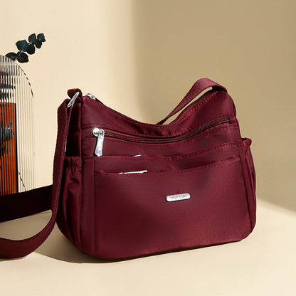Multi-Pocket Travel Shoulder Bag custom OEM reference SL&3854 - side or carry view