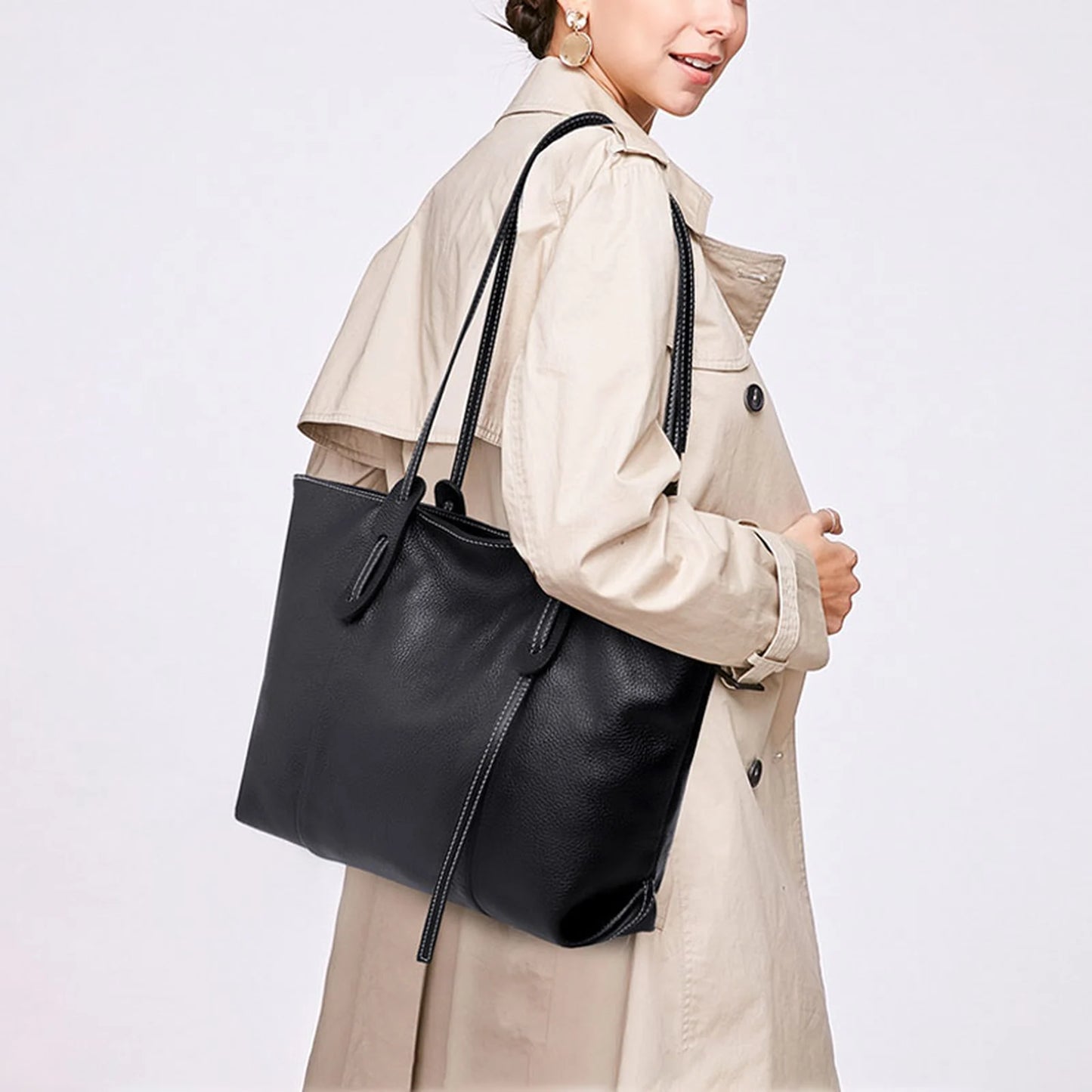 Oversized Soft Tote Bag custom OEM reference S-8893 - detail view