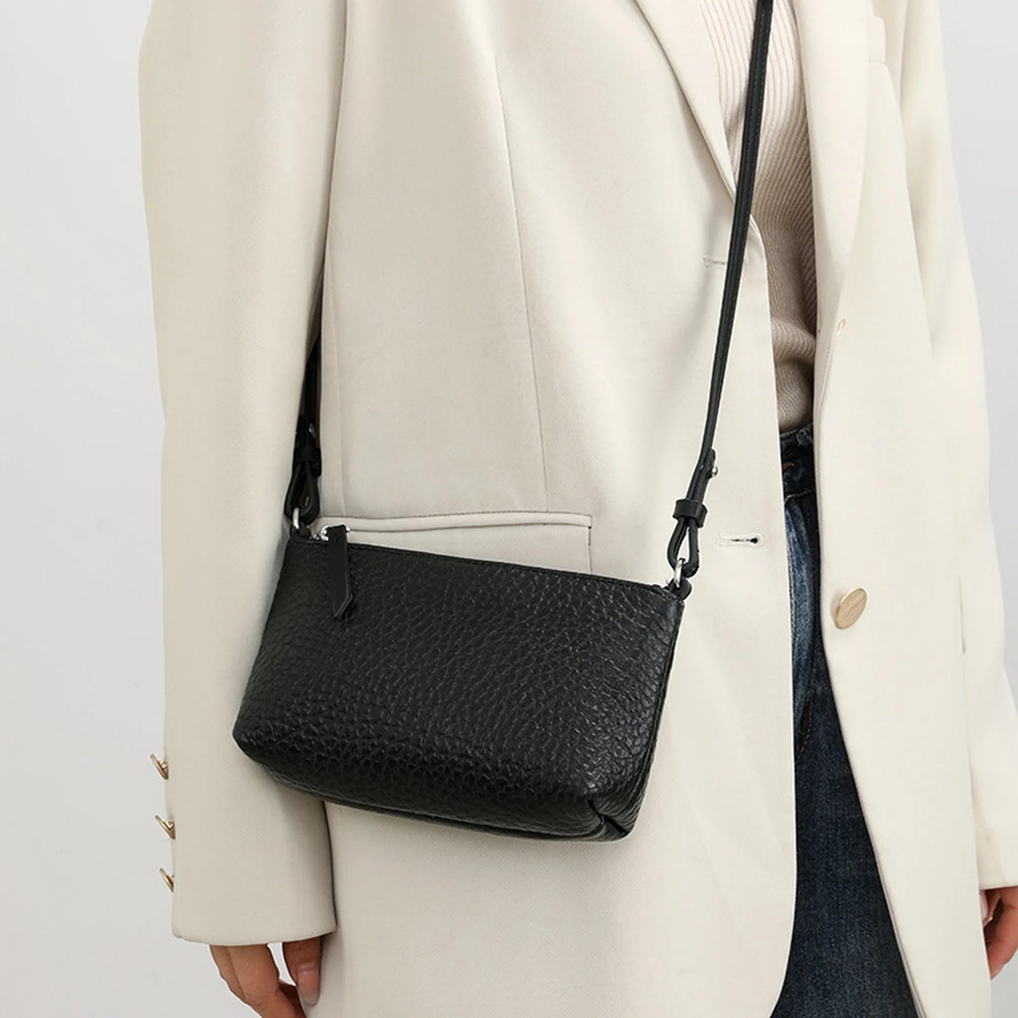 Pebbled Slim Crossbody Bag custom OEM reference 296FSC5102 - structure view
