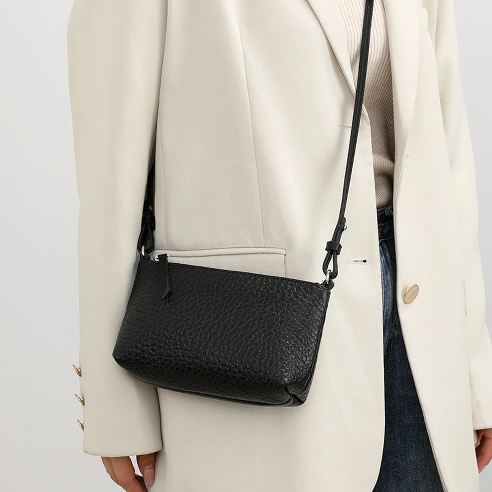Pebbled Slim Crossbody Bag custom OEM reference 296FSC5102 - structure view