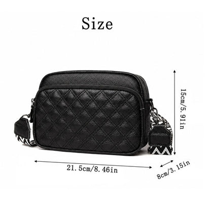 Quilted Wide-Strap Camera Bag custom OEM reference 1081 - detail view