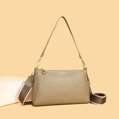 Slim Multi-Zip Shoulder Bag custom OEM reference CT&2258 - front view