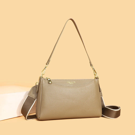 Slim Multi-Zip Shoulder Bag custom OEM reference CT&2258 - front view