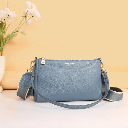 Slim Multi-Zip Shoulder Bag custom OEM reference CT&2258 - side or carry view