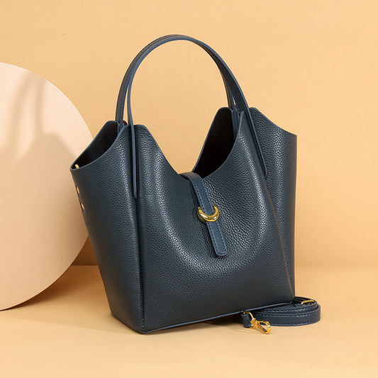 Soft Open-Top Tote Handbag custom OEM reference YPJ9009 - angled view