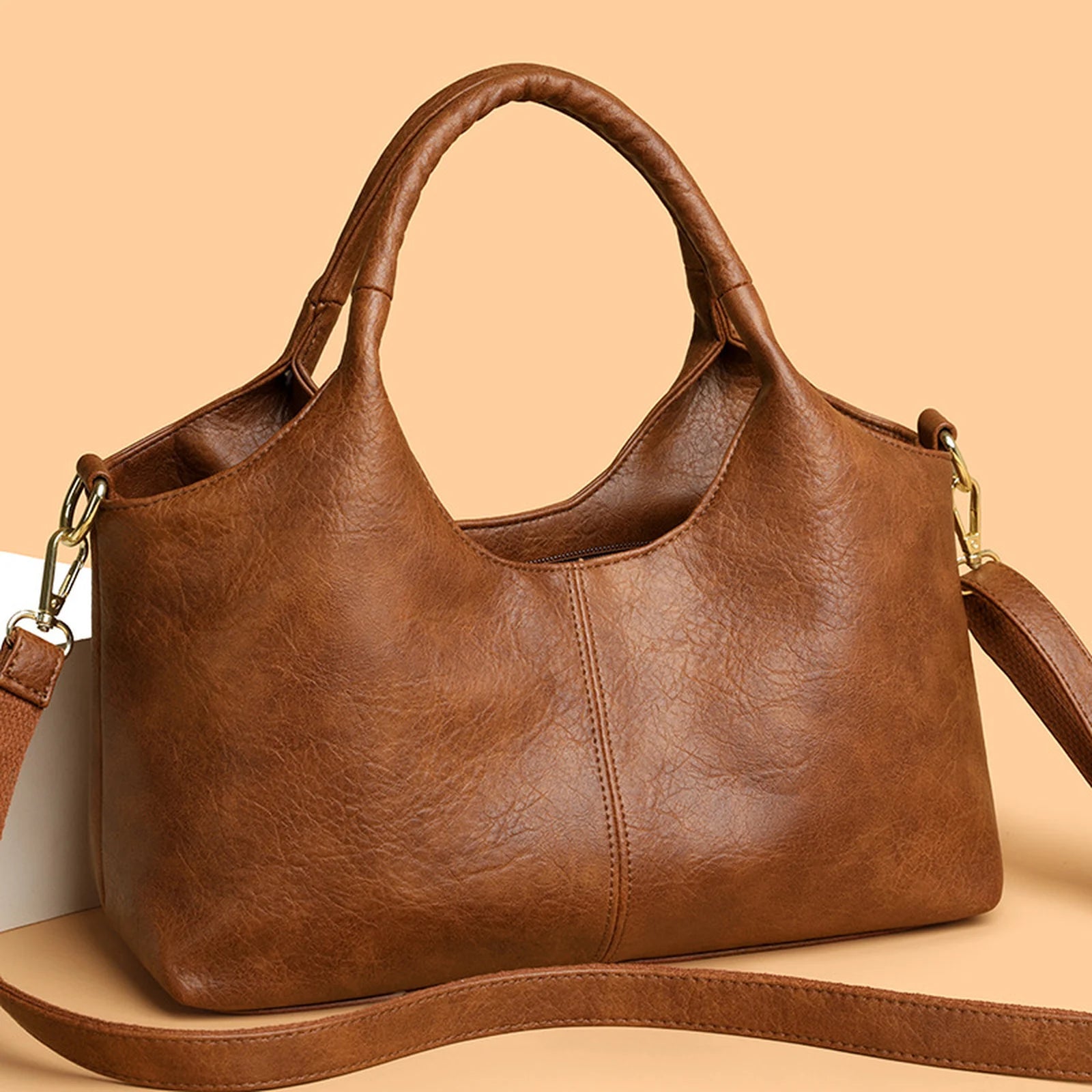 Soft Top-Handle Tote Bag custom OEM reference AY928 - angled view