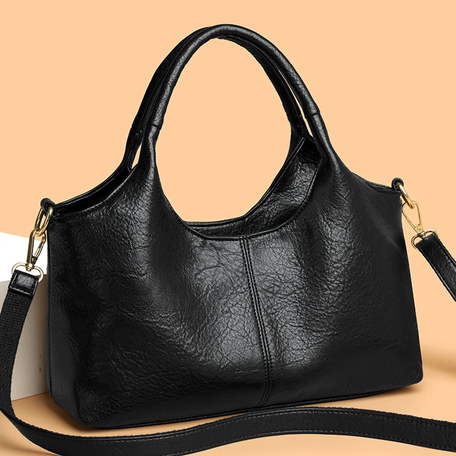 Soft Top-Handle Tote Bag custom OEM reference AY928 - side or carry view