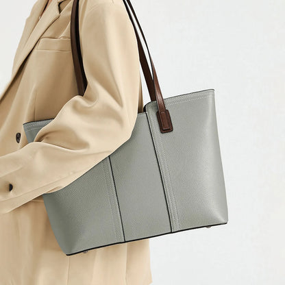 Structured Business Tote Bag custom OEM reference 5566 - front view