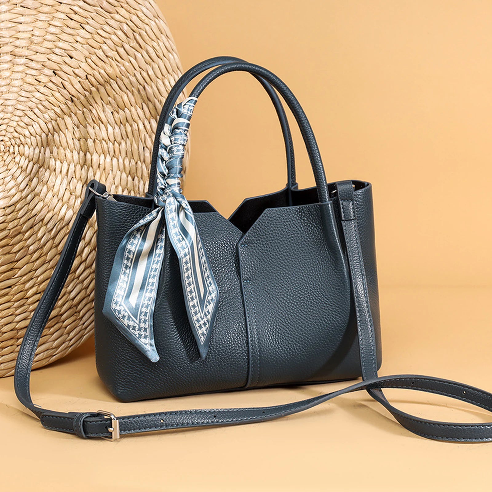 Structured Everyday Tote Bag custom OEM reference YPJ&9007 - angled view