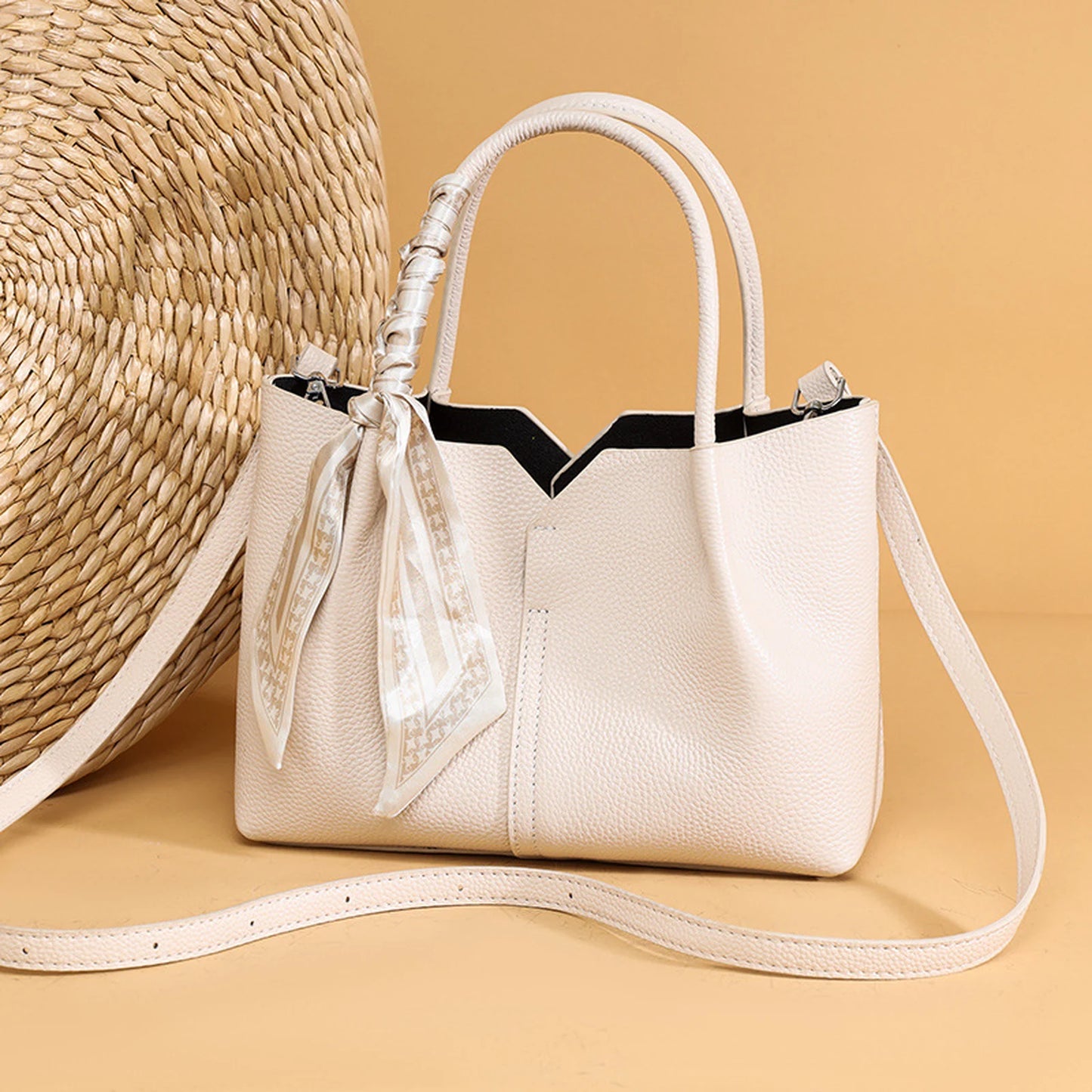 Structured Everyday Tote Bag custom OEM reference YPJ&9007 - side or carry view