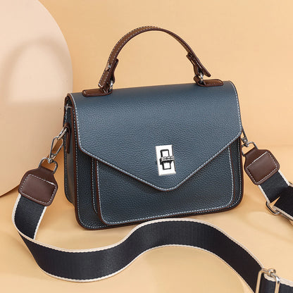 Structured Lock Flap Satchel custom OEM reference 9113 - front view