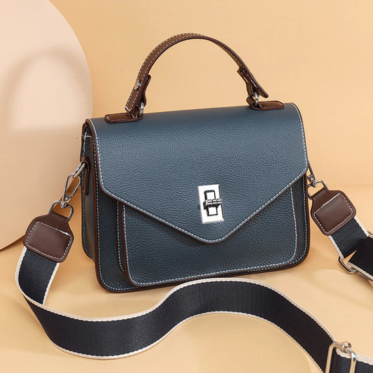 Structured Lock Flap Satchel custom OEM reference 9113 - front view