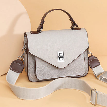 Structured Lock Flap Satchel custom OEM reference 9113 - angled view