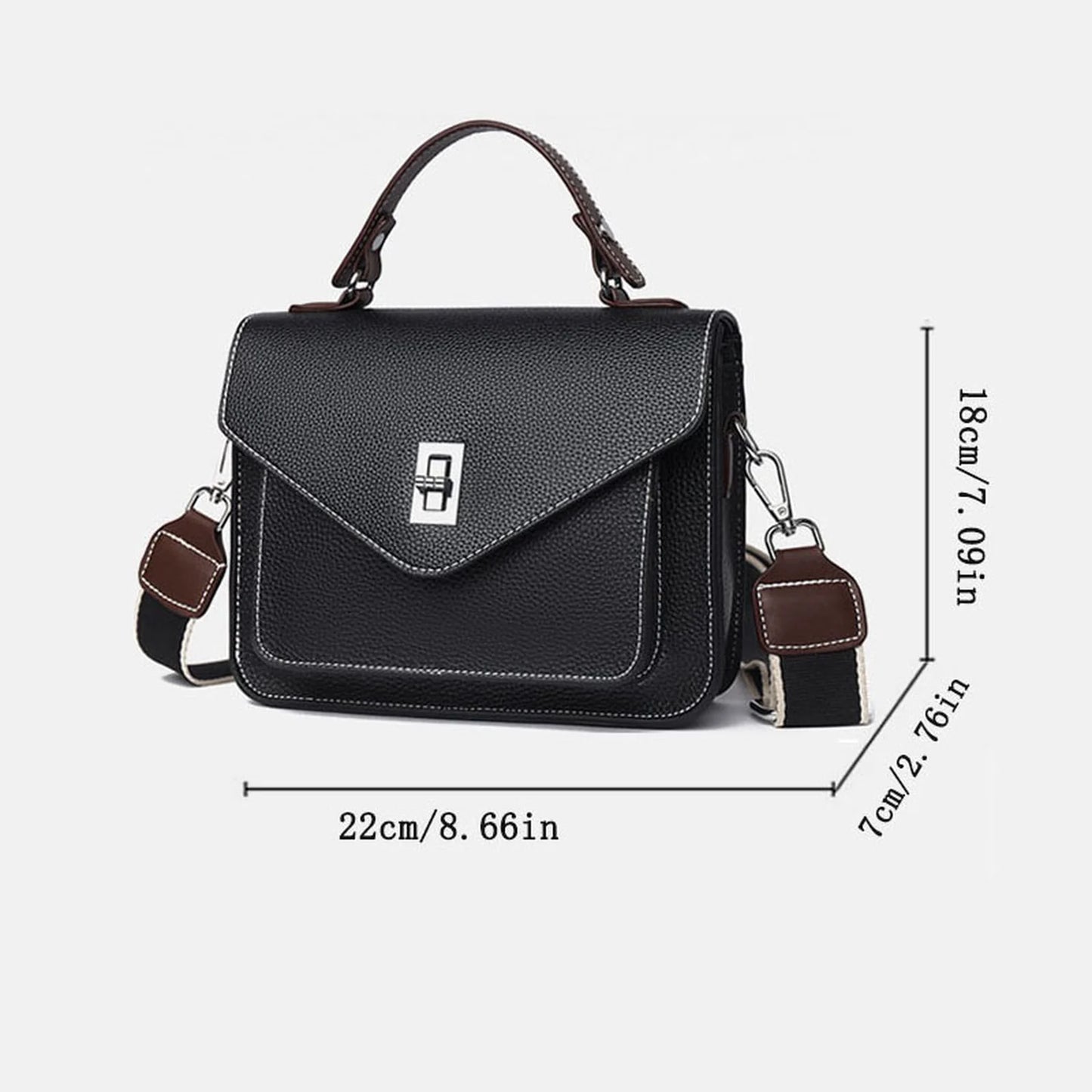 Structured Lock Flap Satchel custom OEM reference 9113 - color or styling view