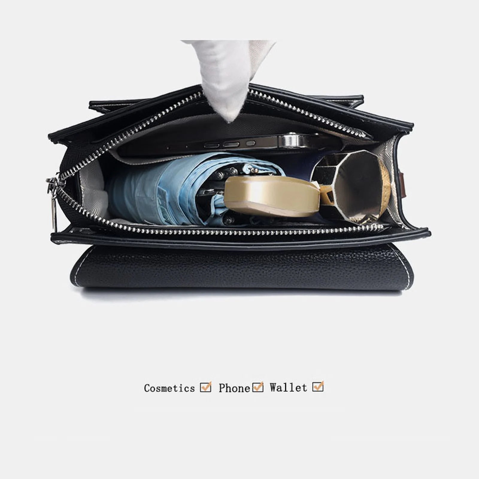 Structured Lock Flap Satchel custom OEM reference 9113 - detail view