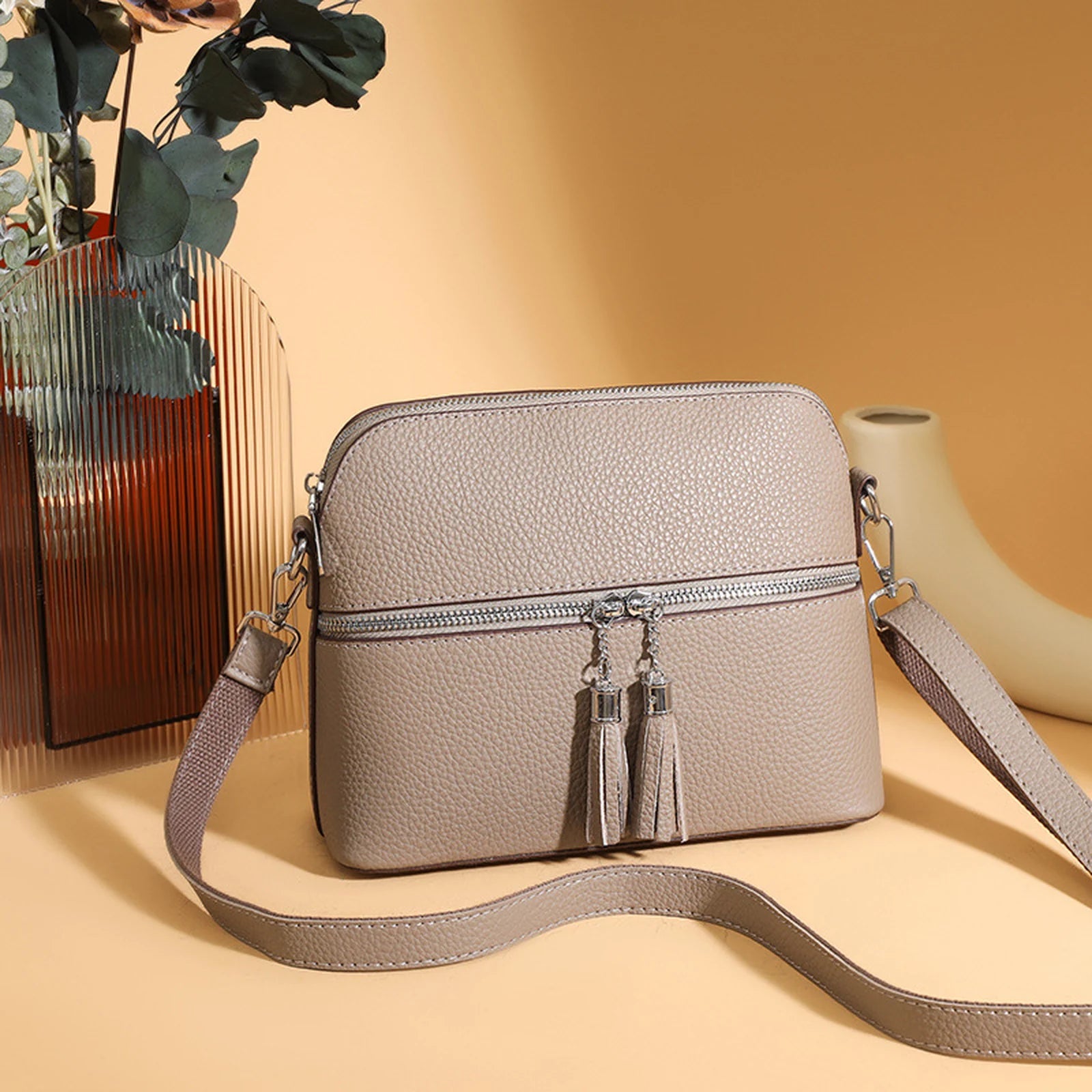 Tassel Camera Crossbody Bag custom OEM reference QM&2506 - front view