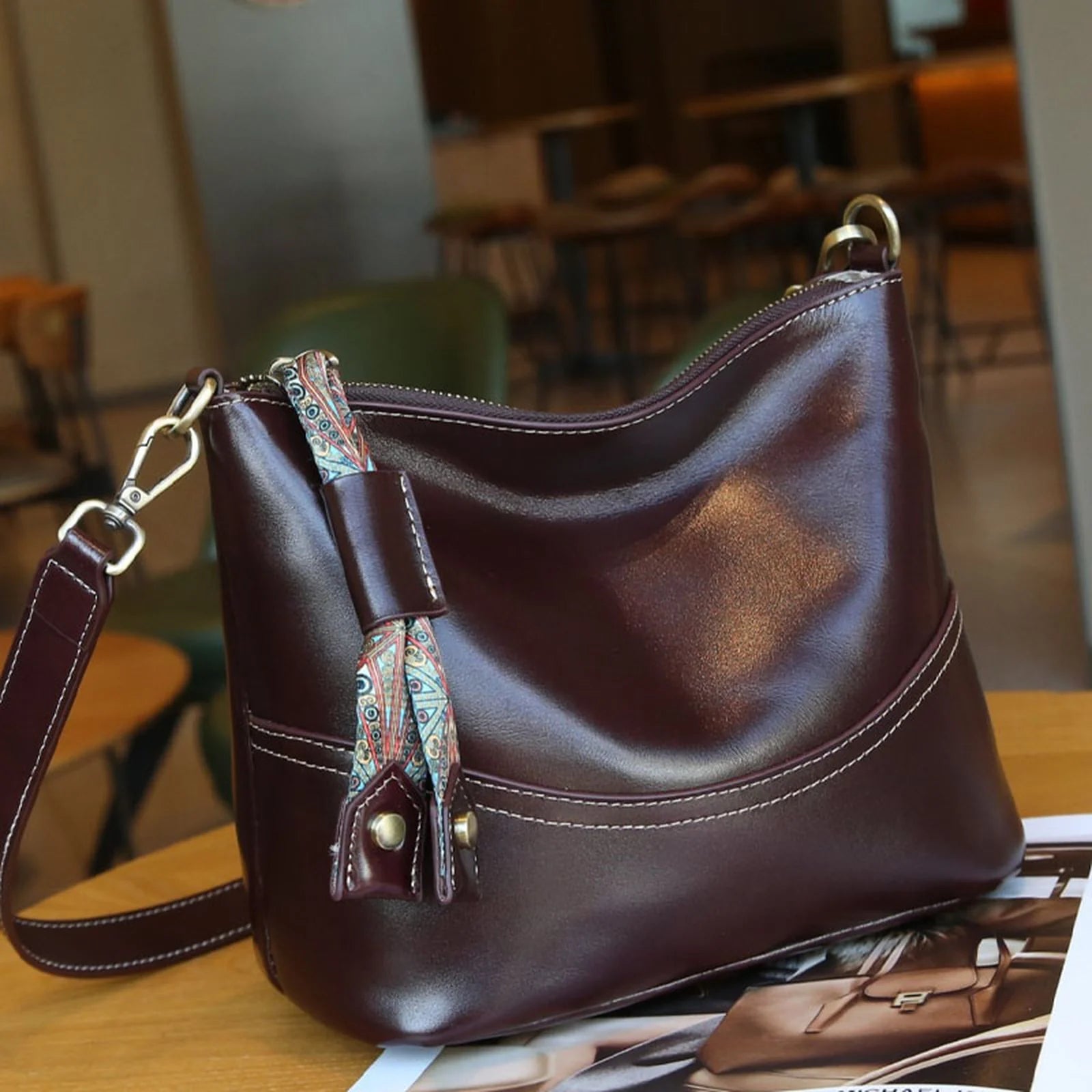 Tassel Hobo Shoulder Bag custom OEM reference 3021 - front view