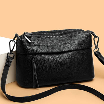 Tassel Multi-Zip Crossbody Bag custom OEM reference 609 - angled view