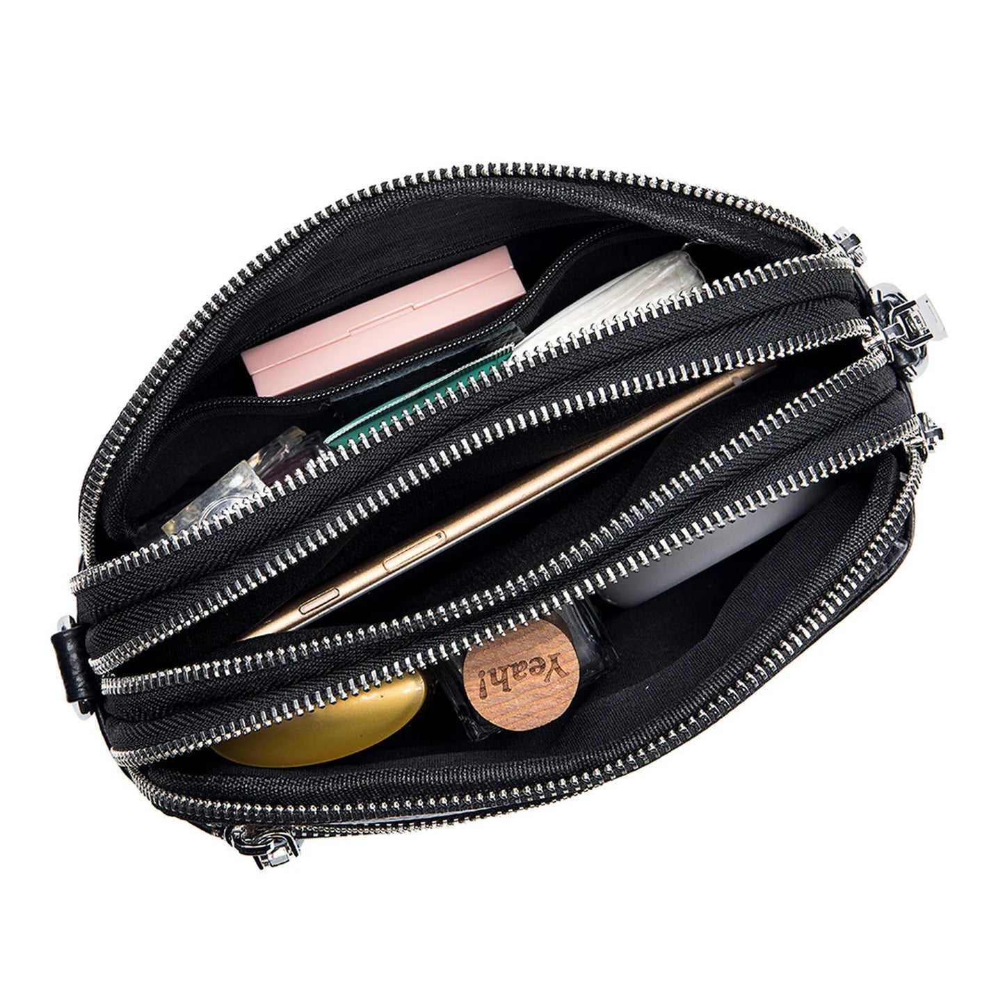 Triple-Zip Camera Crossbody Bag custom OEM reference BL-8081 - structure view