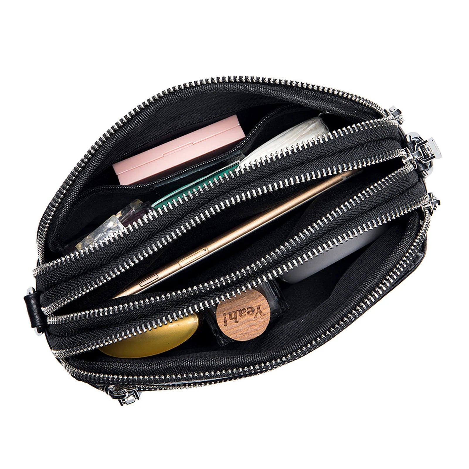 Triple-Zip Camera Crossbody Bag custom OEM reference BL-8081 - structure view