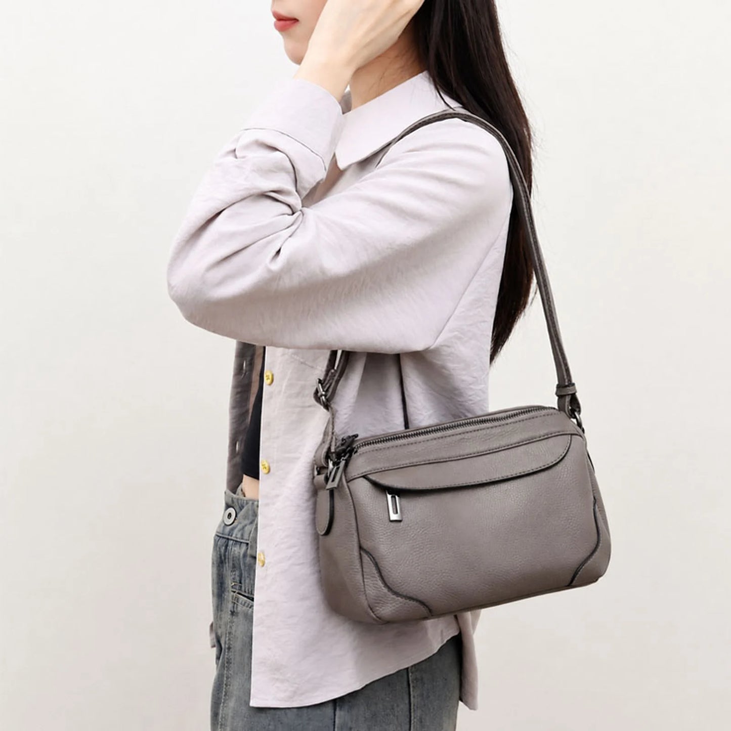 Utility Multi-Zip Crossbody Bag custom OEM reference 8269 - front view