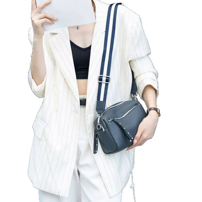 Wide-Strap Multi-Pocket Crossbody Bag custom OEM reference 72100 - structure view