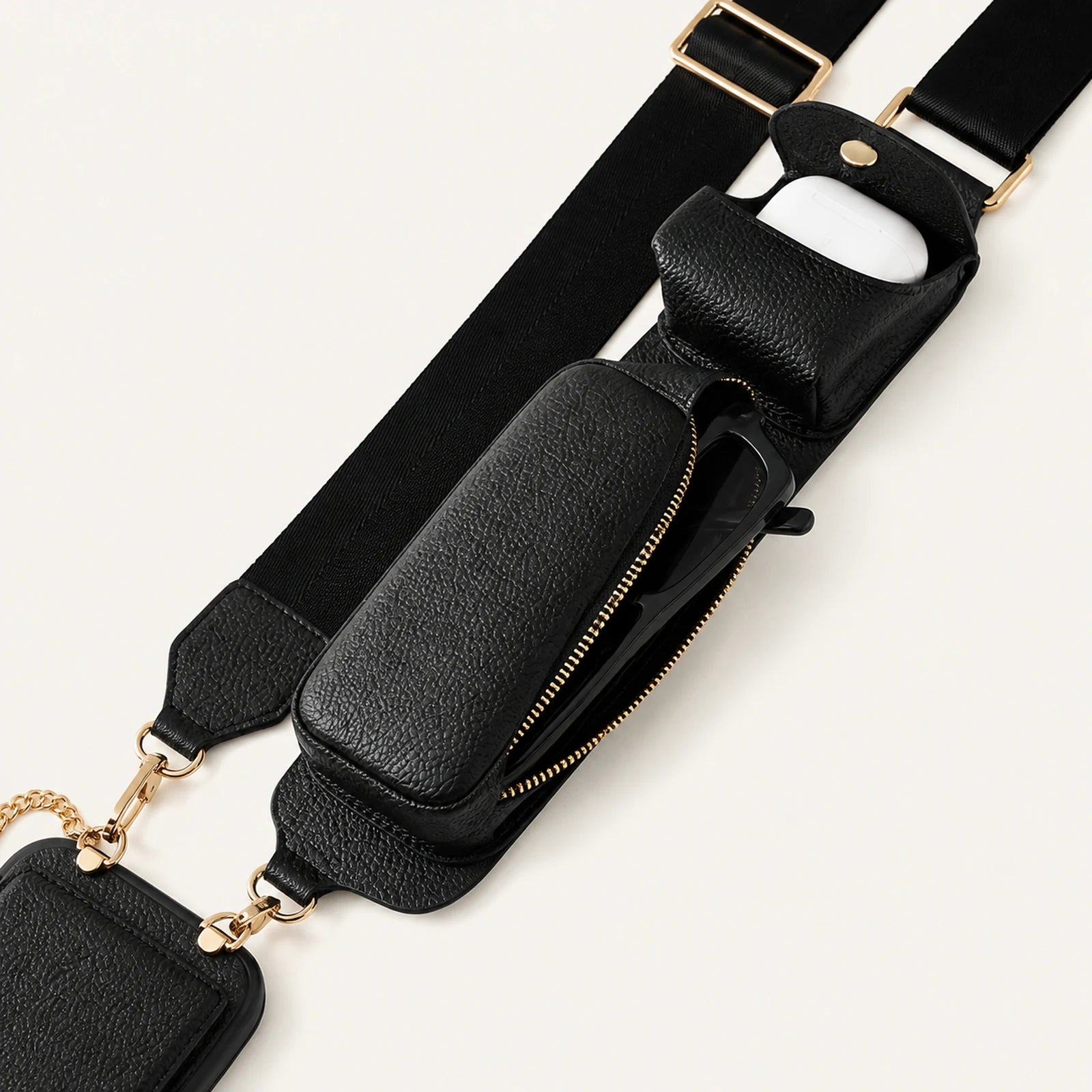 Custom Wide-Strap Storage Crossbody Phone Case function and craftsmanship detail