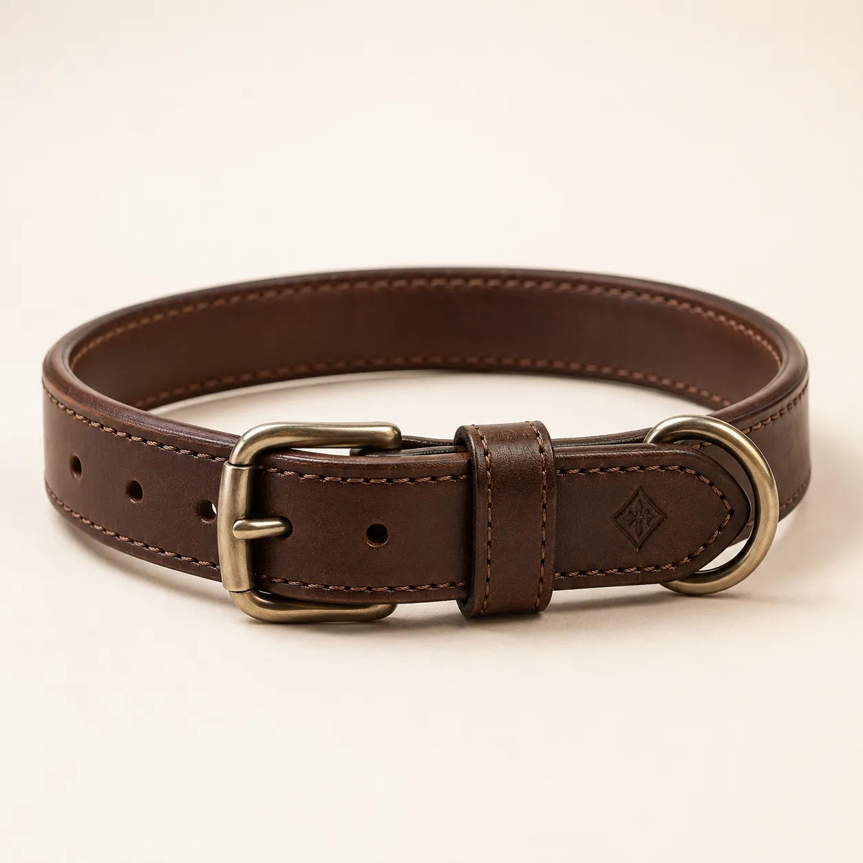 Embossed logo leather dog collar concept sample for OEM ODM orders