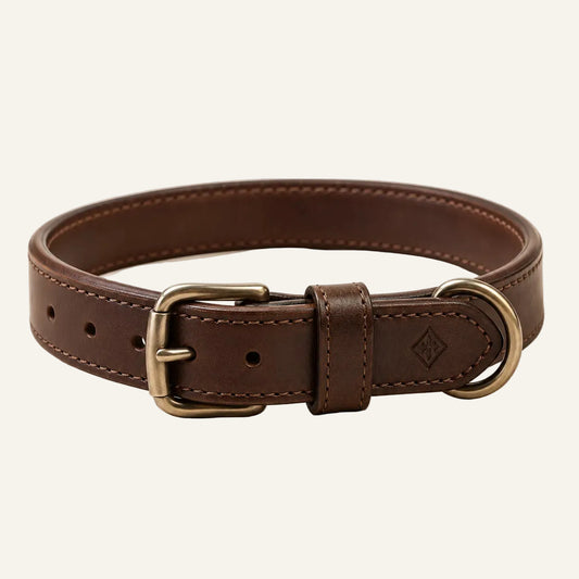 Embossed logo leather dog collar concept sample for OEM ODM orders