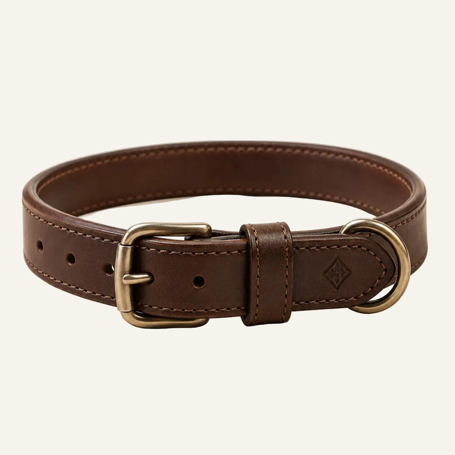 Embossed logo leather dog collar concept sample for OEM ODM orders