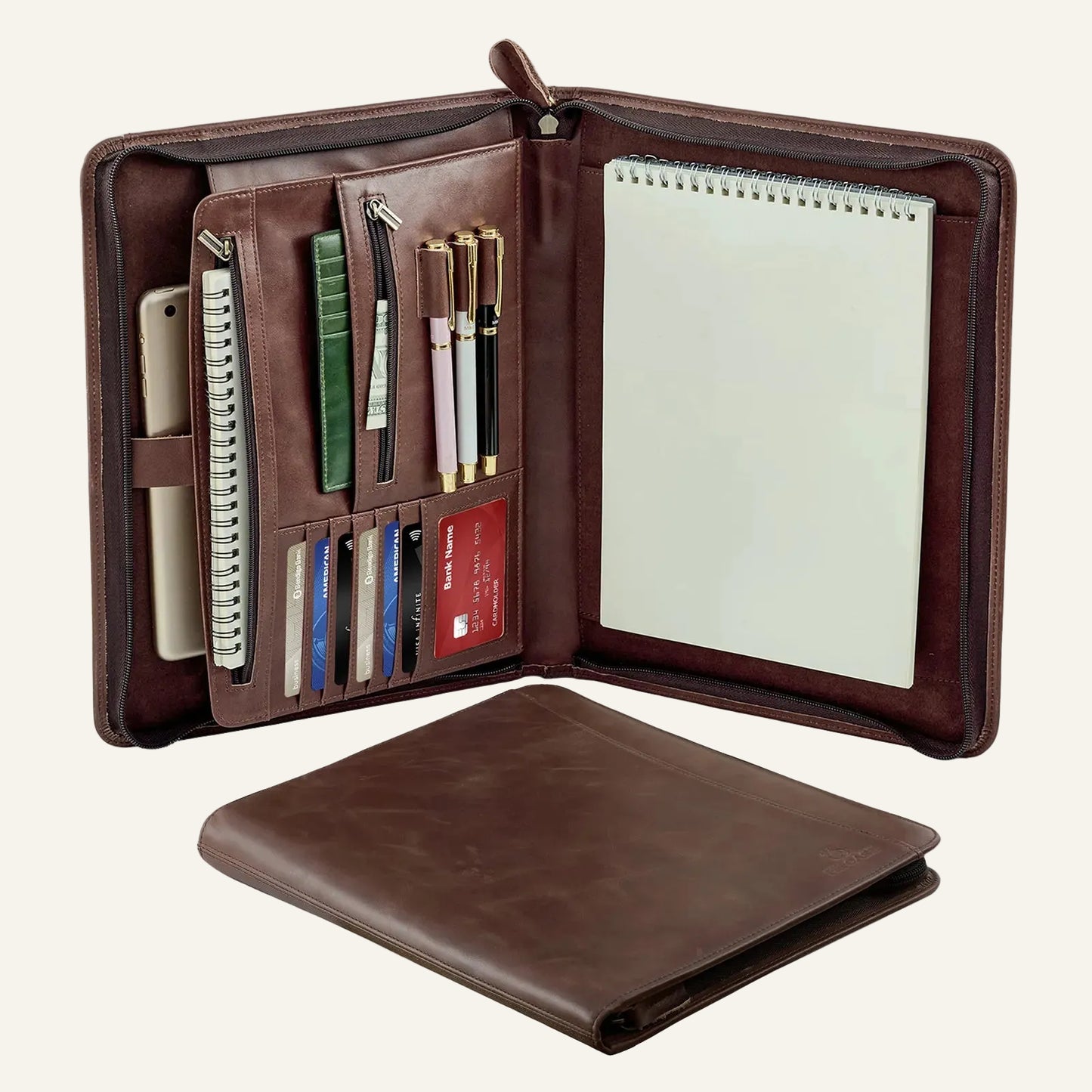 Custom Oil-wax leather Folio Folder (Wholesale/OEM Manufacturer)