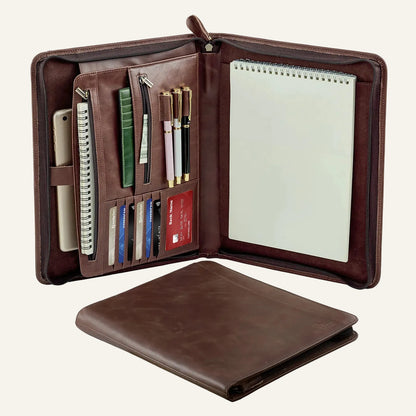 Custom Oil-wax leather Folio Folder (Wholesale/OEM Manufacturer)