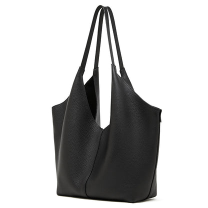Foldable Genuine Leather Shopping Tote Bag - image 7