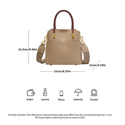 Genuine Leather Boston Satchel Handbag - image 1