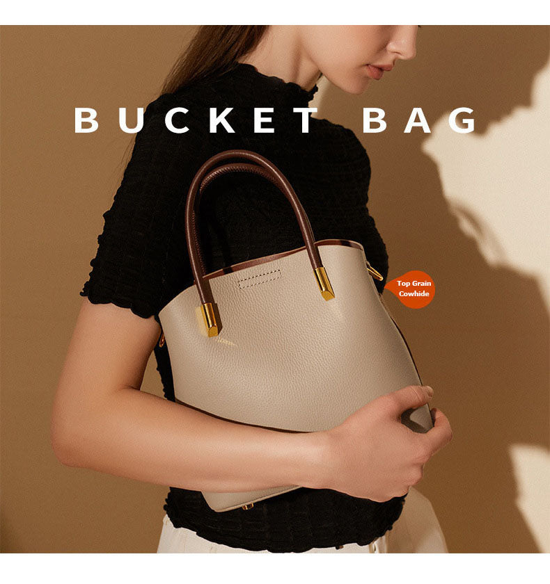 Genuine Leather Boston Satchel Handbag - image 8